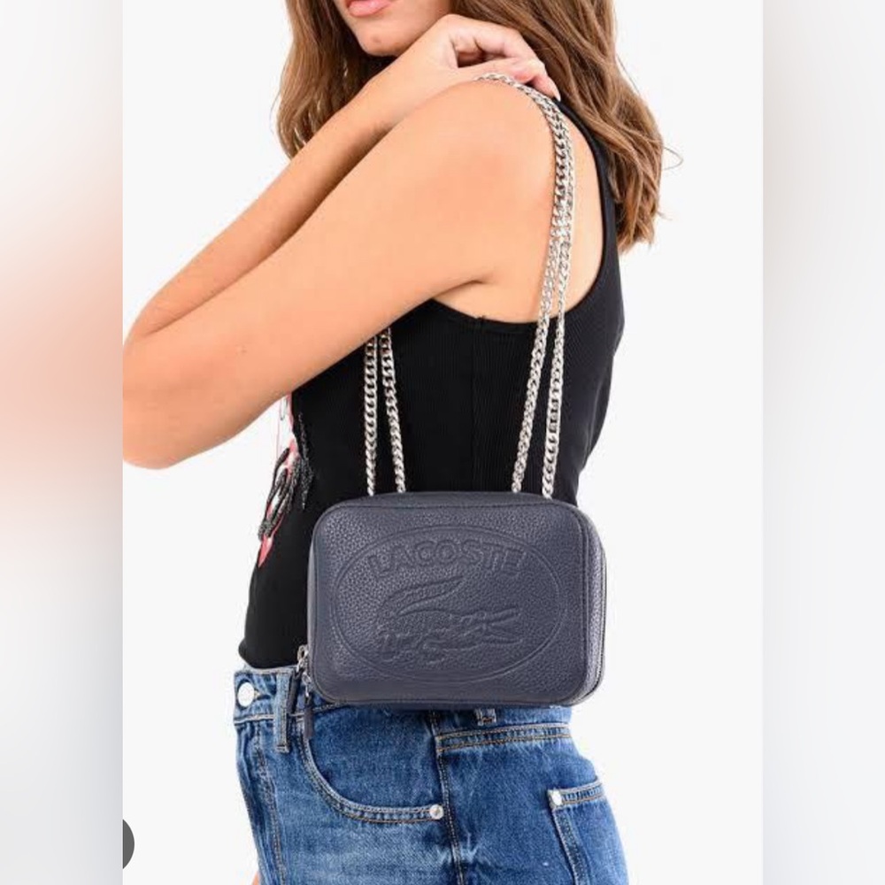 Women's Croco Crew Grained Leather
Zip Shoulder Bag.